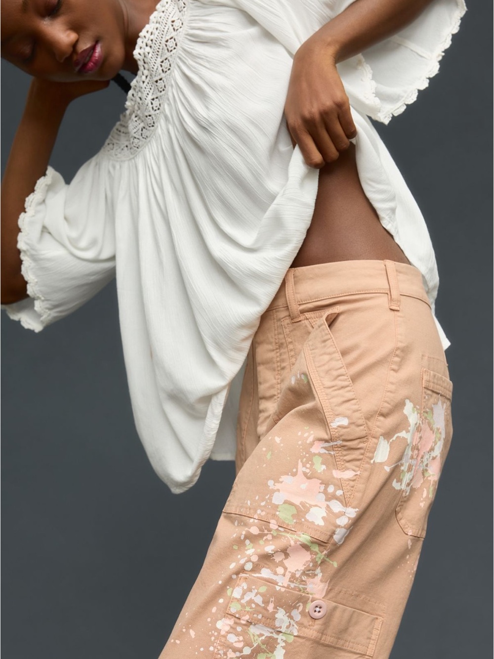 Pilcro Millie Low-Slung Barrel Pants - Picture 3 of 16